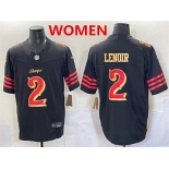 Women's San Francisco 49ers #2 Deommodore Lenoir Black 2025 F.U.S.E. “Rivalries” Vapor Limited Stitched Football Jersey Women's San Francisco 49ers #2 Deommodore Lenoir Black 2025 F.U.S.E. “Rivalries” Vapor Limited Stitched Football Jersey