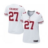 Women's San Francisco 49ers #27 Adrian Colbert Game White Football Jersey