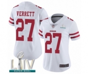 Women's San Francisco 49ers #27 Jason Verrett White Vapor Untouchable Limited Player Super Bowl LIV Bound Football Jersey