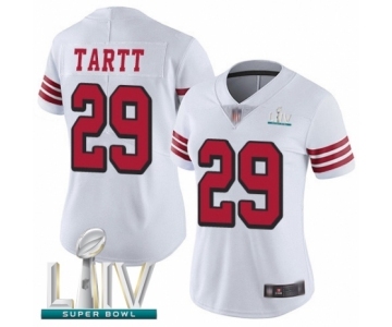 Women's San Francisco 49ers #29 Jaquiski Tartt Limited White Rush Vapor Untouchable Super Bowl LIV Bound Football Jersey