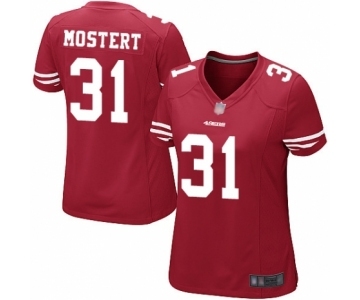 Women's San Francisco 49ers #31 Raheem Mostert Game Red Team Color Football Jersey