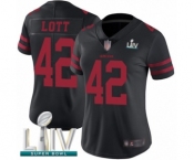 Women's San Francisco 49ers #42 Ronnie Lott Black Vapor Untouchable Limited Player Super Bowl LIV Bound Football Jersey