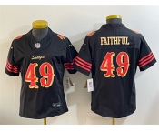 Women's San Francisco 49ers #49 Faithful Black 2025 F.U.S.E. “Rivalries” Vapor Limited Stitched Jersey Women's San Francisco 49ers #49 Faithful Black 2025 F.U.S.E. “Rivalries” Vapor Limited Stitched Jersey