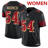 Women's San Francisco 49ers #54 Fred Warner Black 2025 F.U.S.E. “Rivalries” Vapor Limited Stitched Football Jersey Women's San Francisco 49ers #54 Fred Warner Black 2025 F.U.S.E. “Rivalries” Vapor Limited Stitched Football Jersey