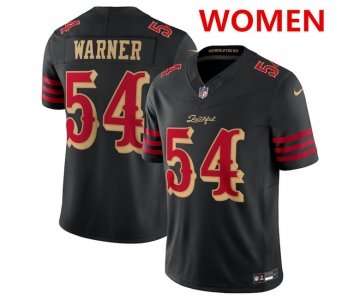 Women's San Francisco 49ers #54 Fred Warner Black 2025 F.U.S.E. “Rivalries” Vapor Limited Stitched Football Jersey