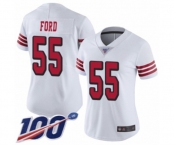 Women's San Francisco 49ers #55 Dee Ford Limited White Rush Vapor Untouchable 100th Season Football Jersey
