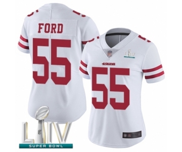 Women's San Francisco 49ers #55 Dee Ford White Vapor Untouchable Limited Player Super Bowl LIV Bound Football Jersey
