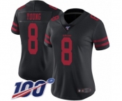 Women's San Francisco 49ers #8 Steve Young Black Vapor Untouchable Limited Player 100th Season Football Jersey Women's San Francisco 49ers #8 Steve Young Black Vapor Untouchable Limited Player 100th Season Football Jersey