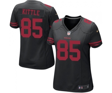 Women's San Francisco 49ers #85 George Kittle Game Black Football Jersey