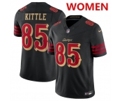 Women's San Francisco 49ers #85 George kittle Black 2025 F.U.S.E. “Rivalries” Vapor Limited Stitched Football Jersey Women's San Francisco 49ers #85 George kittle Black 2025 F.U.S.E. “Rivalries” Vapor Limited Stitched Football Jersey