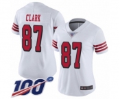 Women's San Francisco 49ers #87 Dwight Clark Limited White Rush Vapor Untouchable 100th Season Football Jersey Women's San Francisco 49ers #87 Dwight Clark Limited White Rush Vapor Untouchable 100th Season Football Jersey
