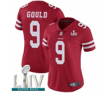 Women's San Francisco 49ers #9 Robbie Gould Red Team Color Vapor Untouchable Limited Player Super Bowl LIV Bound Football Jersey