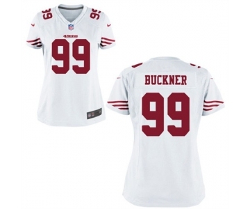 Womens San Francisco 49ers #99 Deforest Buckner White Jersey