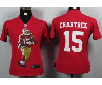 nike women nfl jerseys san francisco 49ers #15 crabtree red[portrait fashion]