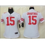 nike women nfl jerseys san francisco 49ers #15 crabtree white[nike]