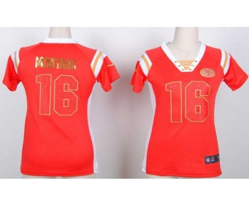 nike women nfl jerseys san francisco 49ers #16 joe montana red[fashion Rhinestone sequins]