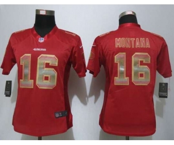 nike women nfl jerseys san francisco 49ers #16 montana red[Strobe Limited]