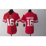 nike women nfl jerseys san francisco 49ers #16 montana red[nike]