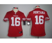 nike women nfl jerseys san francisco 49ers #16 montana red[nike]