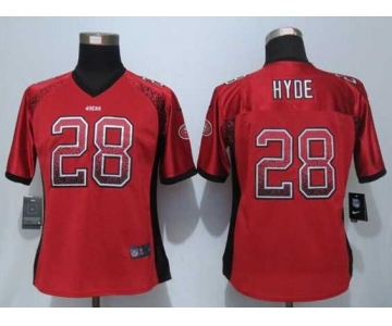 nike women nfl jerseys san francisco 49ers #28 hyde red[Elite drift fashion]