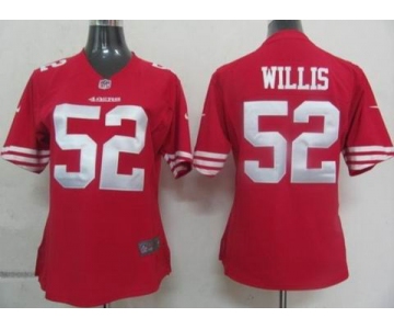 nike women nfl jerseys san francisco 49ers #52 willis red[nike]