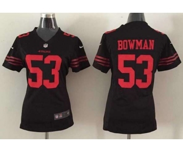 nike women nfl jerseys san francisco 49ers #53 bowman black[nike]