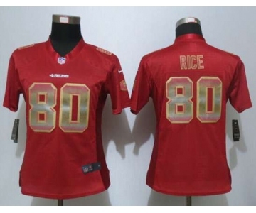 nike women nfl jerseys san francisco 49ers #80 jerry rice red[Strobe Limited]