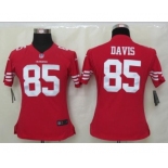 nike women nfl jerseys san francisco 49ers #85 davis red[nike]