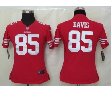 nike women nfl jerseys san francisco 49ers #85 davis red[nike]