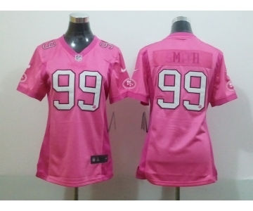 nike women nfl jerseys san francisco 49ers #99 smith pink[2012 nike love]