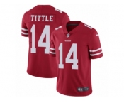 Youth Nike San Francisco 49ers #14 Y.A. Tittle Vapor Untouchable Limited Red Team Color NFL Jersey