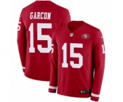 Youth Nike San Francisco 49ers #15 Pierre Garcon Limited Red Therma Long Sleeve NFL Jersey