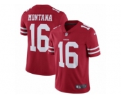 Youth Nike San Francisco 49ers #16 Joe Montana Vapor Untouchable Limited Red Team Color NFL Jersey