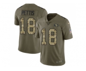 Youth Nike San Francisco 49ers #18 Dante Pettis Olive Camo Stitched NFL Limited 2017 Salute to Service Jersey Youth Nike San Francisco 49ers #18 Dante Pettis Olive Camo Stitched NFL Limited 2017 Salute to Service Jersey