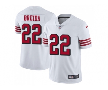Youth Nike San Francisco 49ers #22 Matt Breida White Rush Stitched NFL Vapor Untouchable Limited Jersey
