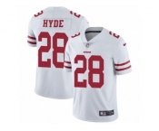 Youth Nike San Francisco 49ers #28 Carlos Hyde Vapor Untouchable Limited White NFL Jersey