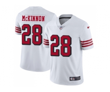 Youth Nike San Francisco 49ers #28 Jerick McKinnon White Rush Stitched NFL Vapor Untouchable Limited Jersey