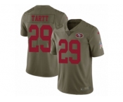 Youth Nike San Francisco 49ers #29 Jaquiski Tartt Limited Olive 2017 Salute to Service NFL Jersey