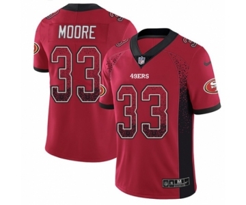 Youth Nike San Francisco 49ers #33 Tarvarius Moore Limited Red Rush Drift Fashion NFL Jersey