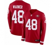 Youth Nike San Francisco 49ers #48 Fred Warner Limited Red Therma Long Sleeve NFL Jersey