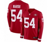 Youth Nike San Francisco 49ers #54 Cassius Marsh Limited Red Therma Long Sleeve NFL Jersey