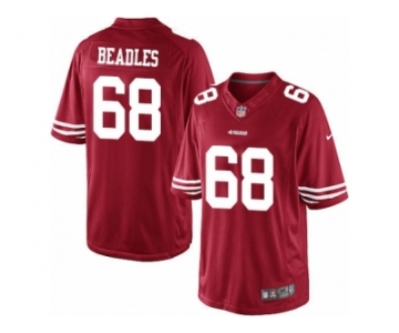 Youth Nike San Francisco 49ers #68 Zane Beadles Limited Red Team Color NFL Jersey