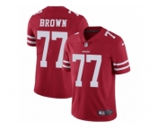 Youth Nike San Francisco 49ers #77 Trent Brown Vapor Untouchable Limited Red Team Color NFL Jersey