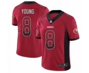 Youth Nike San Francisco 49ers #8 Steve Young Limited Red Rush Drift Fashion NFL Jersey