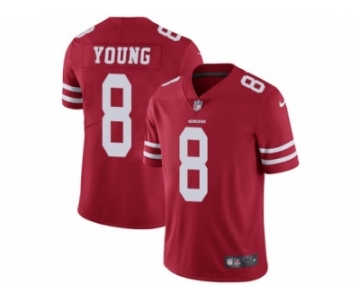 Youth Nike San Francisco 49ers #8 Steve Young Vapor Untouchable Limited Red Team Color NFL Jersey