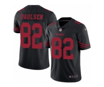 Youth Nike San Francisco 49ers #82 Logan Paulsen Limited Black Rush NFL Jersey