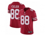 Youth Nike San Francisco 49ers #88 Garrett Celek Vapor Untouchable Limited Red Team Color NFL Jersey