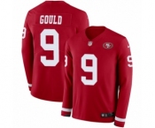 Youth Nike San Francisco 49ers #9 Robbie Gould Limited Red Therma Long Sleeve NFL Jersey