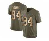 Youth Nike San Francisco 49ers #94 Solomon Thomas Limited Olive Gold 2017 Salute to Service NFL Jersey