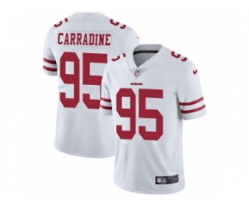 Youth Nike San Francisco 49ers #95 Tank Carradine White Vapor Untouchable Limited Player NFL Jersey